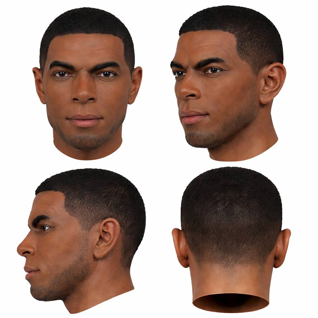 Dark skin buzzcut