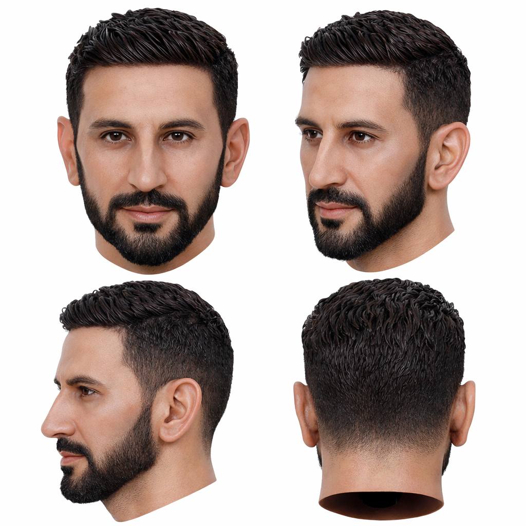 Realistic Face Dark Hair