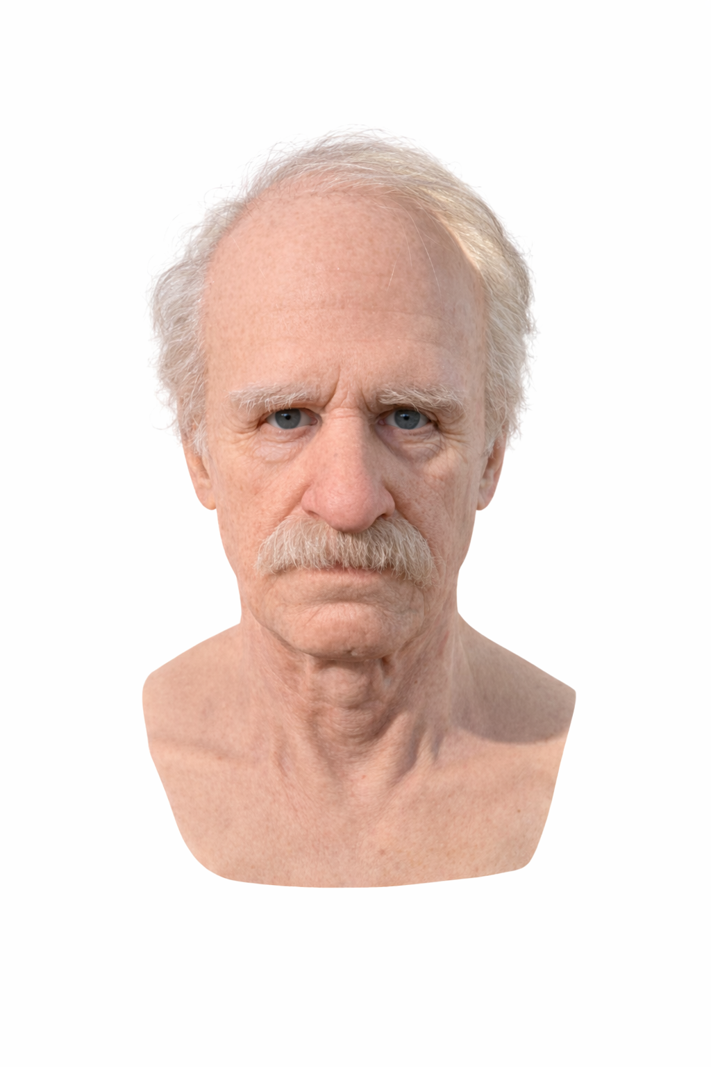 Realistic Old Man Mask with Mustache
